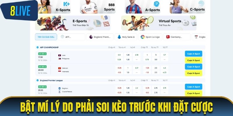 Bật mí những lý do nhất định phải soi kèo trước khi đặt cược