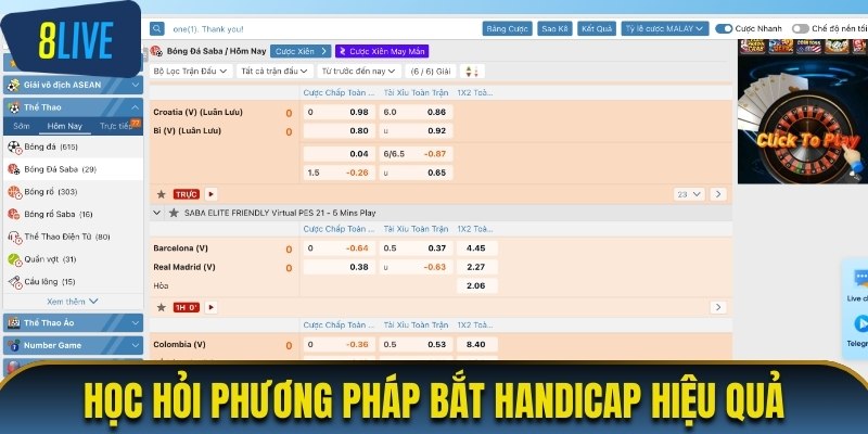 Học hỏi phương pháp bắt Handicap hiệu quả