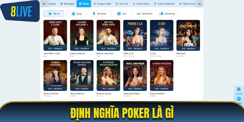 Tổng quan khái niệm Poker là gì